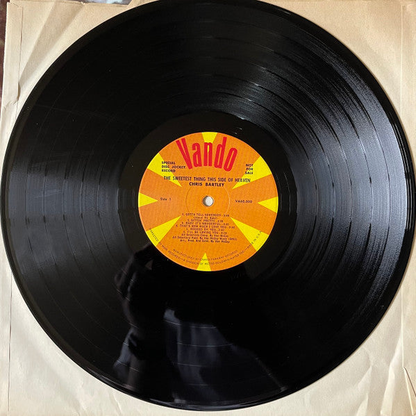 Chris Bartley - The Sweetest Thing This Side Of Heaven (Vinyl, LP, Album, Promo, Mono) Very Good Plus (VG+) / Good Plus (G+)