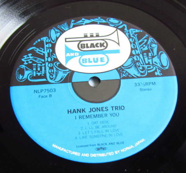 Hank Jones - I Remember You (Vinyl, LP, Album, Reissue, Stereo) Very Good Plus (VG+) / Very Good Plus (VG+)
