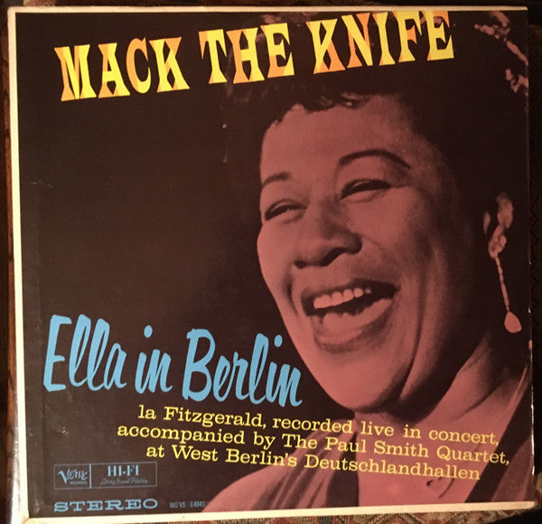 Ella Fitzgerald - Mack The Knife - Ella In Berlin (Vinyl, LP, Album, Repress, Stereo) Very Good Plus (VG+) / Very Good (VG)