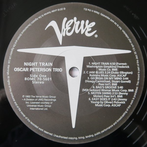 The Oscar Peterson Trio - Night Train (Vinyl, LP, Album, Reissue, Stereo) Very Good Plus (VG+) / Very Good Plus (VG+)