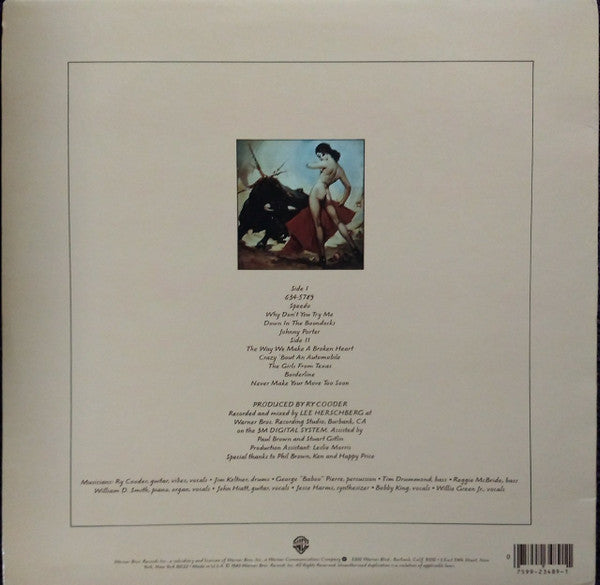 Ry Cooder - Borderline (Vinyl, LP, Album) Very Good (VG) / Very Good Plus (VG+)