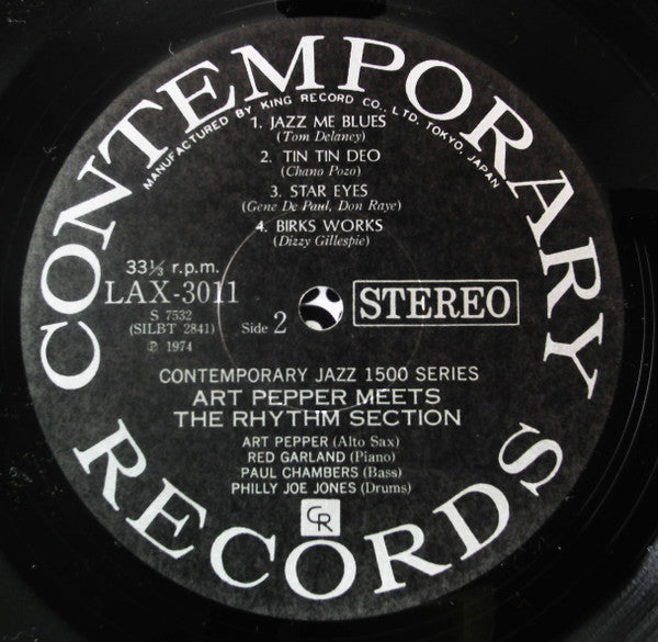 Art Pepper - Art Pepper Meets The Rhythm Section (Vinyl, LP, Album, Limited Edition, Reissue, Stereo) Very Good (VG) / Very Good Plus (VG+)