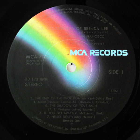 Brenda Lee - The Golden Hits Of Brenda Lee (Vinyl, LP, Compilation, Reissue) Good Plus (G+) / Very Good (VG)
