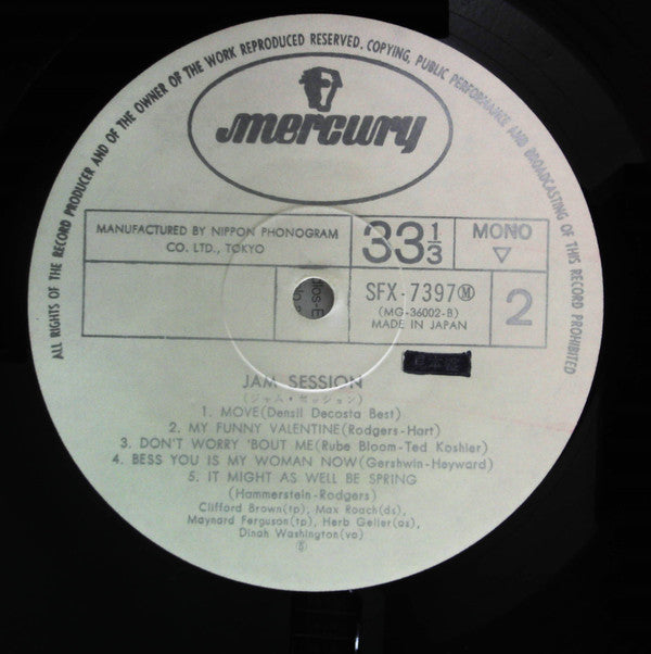 Various - Jam Session (Vinyl, LP, Promo, Mono) Very Good (VG) / Good Plus (G+)