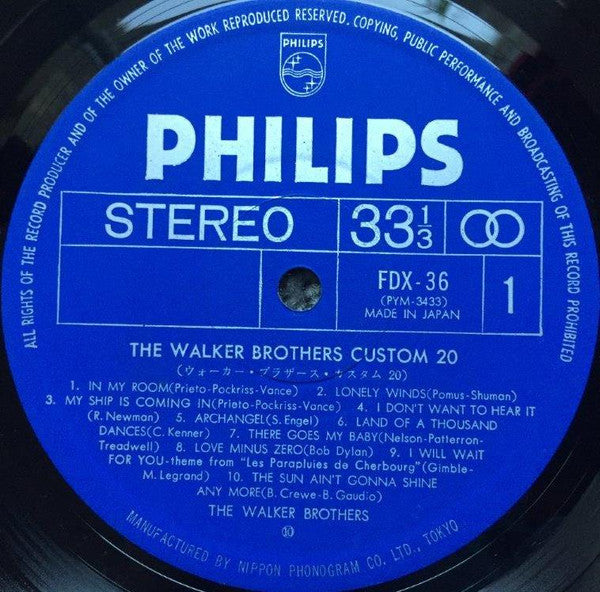 The Walker Brothers - Custom 20 (Vinyl, LP, Compilation) Very Good Plus (VG+) / Very Good (VG)