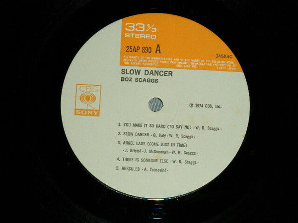 Boz Scaggs - Slow Dancer (Vinyl, LP, Album, Reissue, Repress) Very Good Plus (VG+) / Very Good Plus (VG+)