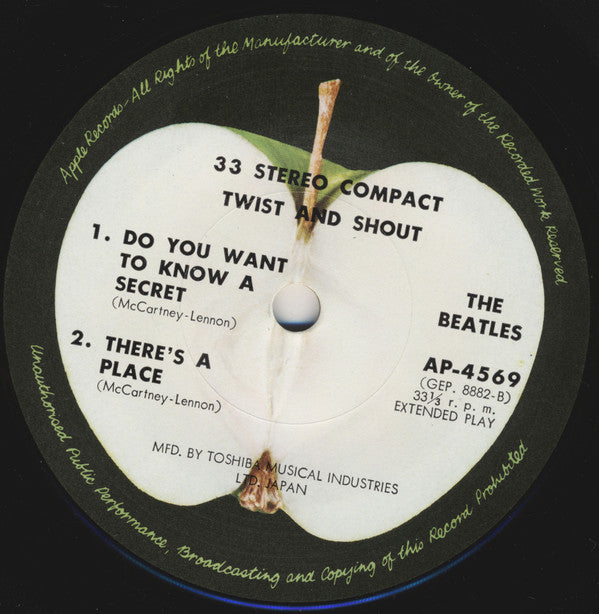 The Beatles - Twist And Shout (Vinyl, 7", 33 ⅓ RPM, EP, Reissue, Stereo) Very Good (VG) / Very Good (VG)