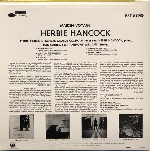 Herbie Hancock - Maiden Voyage (Vinyl, LP, Album, Reissue, Remastered) Near Mint (NM or M-) / Near Mint (NM or M-)
