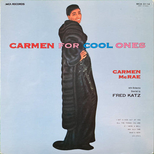 Carmen McRae - Carmen For Cool Ones (Vinyl, LP, Album, Reissue) Very Good Plus (VG+) / Very Good (VG)