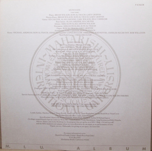 The Beach Boys - M.I.U. Album (Vinyl, LP, Album)
