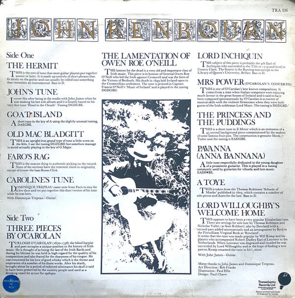 John Renbourn - The Hermit (Vinyl, LP, Album) Very Good Plus (VG+) / Good Plus (G+)