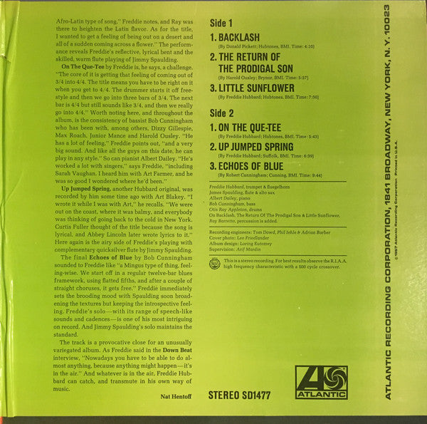 Freddie Hubbard - Backlash (Vinyl, LP, Album, Reissue, Stereo) Near Mint (NM or M-) / Very Good (VG)