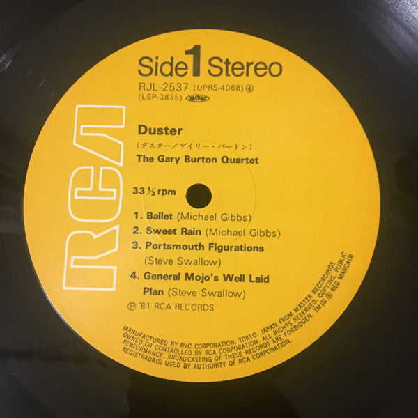 Gary Burton Quartet - Duster (Vinyl, LP, Album, Reissue, Stereo)