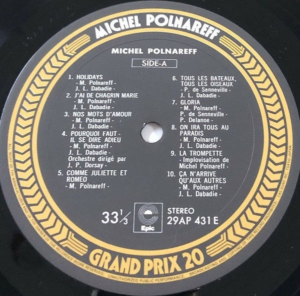 Michel Polnareff - Grand Prix 20 (Vinyl, LP, Compilation, Stereo) Good Plus (G+) / Good Plus (G+)