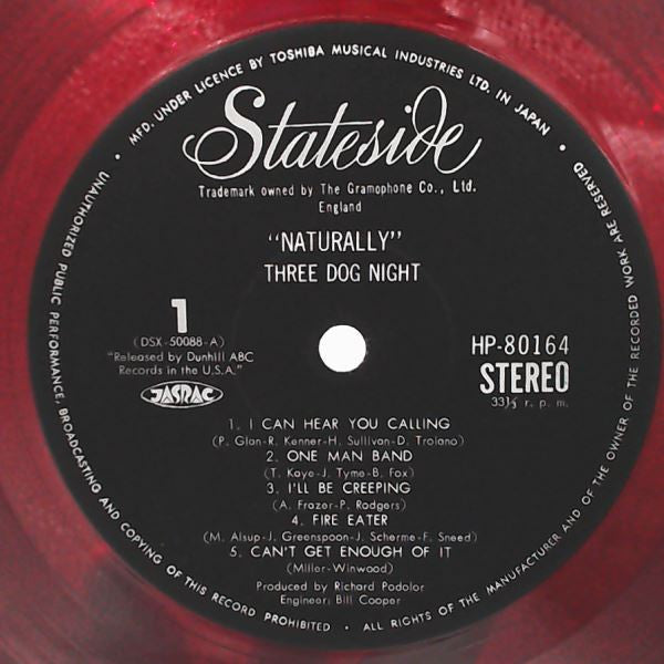 Three Dog Night - Naturally (Vinyl, LP, Album, Stereo) Very Good Plus (VG+) / Very Good (VG)