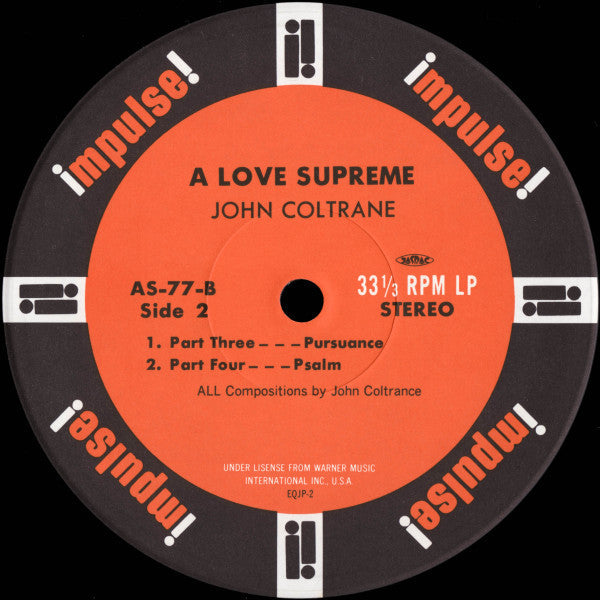John Coltrane - A Love Supreme (Vinyl, LP, Album, Reissue, Stereo)