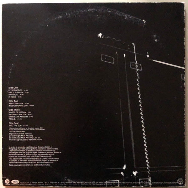 Grand Funk Railroad - Live Album (2xVinyl, LP, Album) Good Plus (G+) / Very Good (VG)