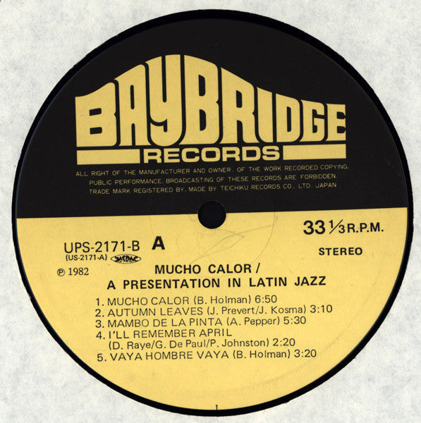 Conte Candoli - Mucho Calor (Much Heat) (Vinyl, LP, Album, Reissue,...