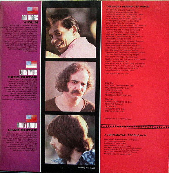 John Mayall - USA Union (Vinyl, LP, Album) Very Good (VG) / Very Good (VG)