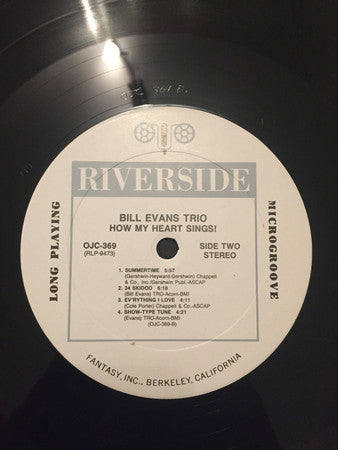 The Bill Evans Trio - How My Heart Sings (Vinyl, LP, Album, Reissue, Remastered, Stereo) Good Plus (G+) / Very Good Plus (VG+)