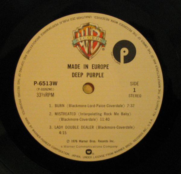 Deep Purple - Made In Europe (Vinyl, LP, Album, Limited Edition, Re...