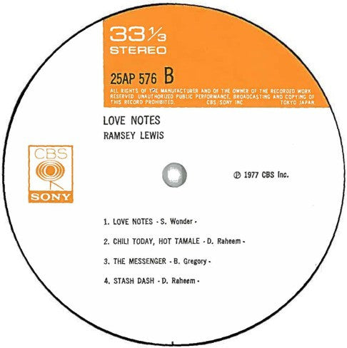 Ramsey Lewis - Love Notes (Vinyl, LP, Album)