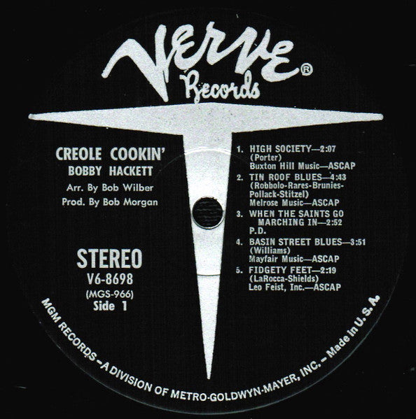 Bobby Hackett - Creole Cookin' (Vinyl, LP, Album, Stereo) Very Good (VG) / Very Good Plus (VG+)