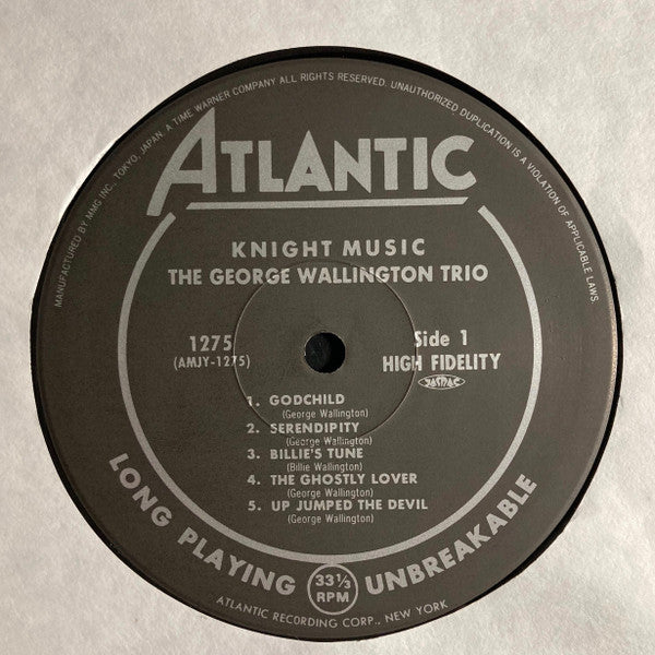 George Wallington - Knight Music: George Wallington Plays 5 Originals And 6 Standards (Vinyl, LP, Album, Reissue, Mono) Very Good Plus (VG+) / Very Good Plus (VG+)