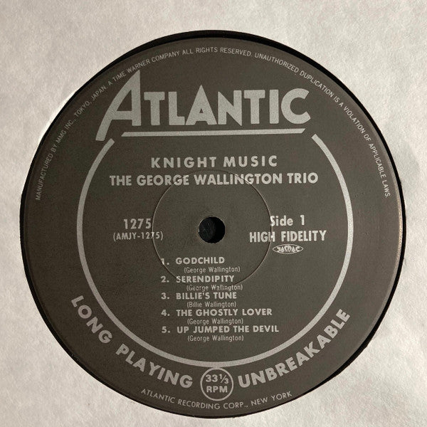 George Wallington - Knight Music: George Wallington Plays 5 Originals And 6 Standards (Vinyl, LP, Album, Reissue, Mono) Very Good Plus (VG+) / Very Good Plus (VG+)