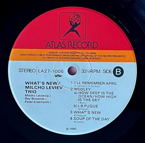 Milcho Leviev Trio - What's New (Vinyl, LP, Album) Near Mint (NM or M-) / Very Good Plus (VG+)