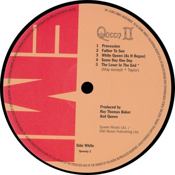 Queen - Queen II (Vinyl, LP, Album, Reissue, Remastered) Very Good (VG) / Near Mint (NM or M-)