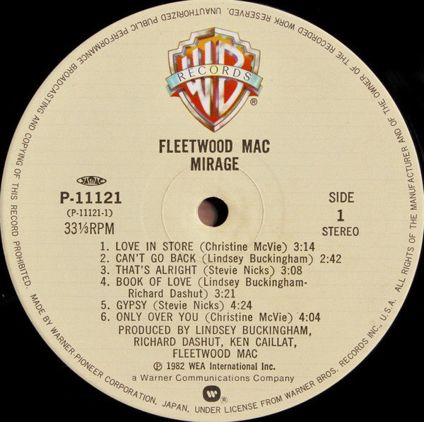 Fleetwood Mac - Mirage (Vinyl, LP, Album, Stereo) Very Good Plus (VG+) / Very Good Plus (VG+)