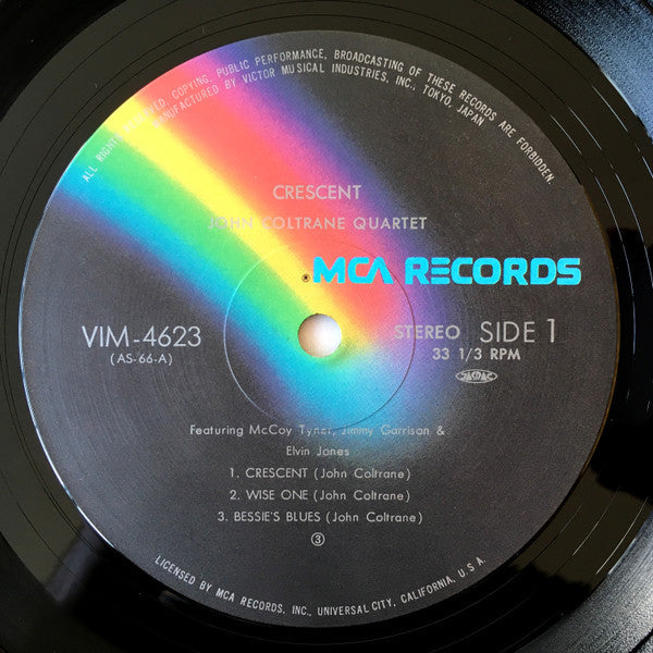 The John Coltrane Quartet - Crescent (Vinyl, LP, Album, Reissue, Stereo) Very Good Plus (VG+) / Very Good (VG)