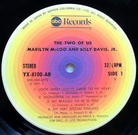 Marilyn McCoo & Billy Davis Jr. - The Two Of Us (Vinyl, LP, Album)