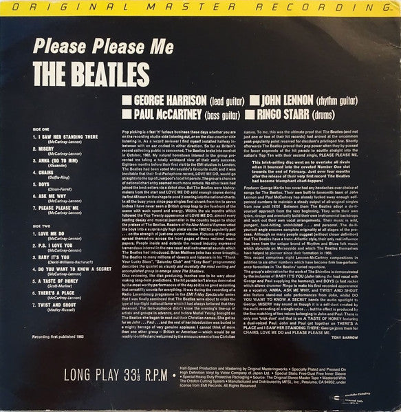 The Beatles - Please Please Me (Vinyl, LP, Album, Limited Edition, Reissue, Remastered, Stereo) Very Good Plus (VG+) / Very Good Plus (VG+)