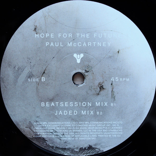 Paul McCartney - Hope For The Future (Vinyl, 12", 45 RPM, Single) Mint (M) / Mint (M)