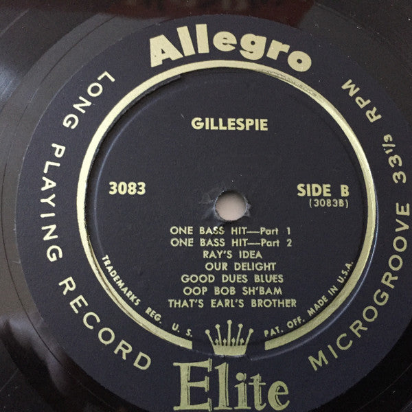 Dizzy Gillespie - Dizzy Gillespie (Vinyl, LP, Compilation, Mono) Very Good (VG) / Good Plus (G+)