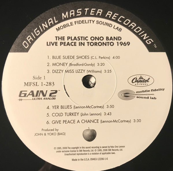 The Plastic Ono Band - Live Peace In Toronto 1969 (Vinyl, LP, Limited Edition, Remastered) Very Good Plus (VG+) / Very Good Plus (VG+)