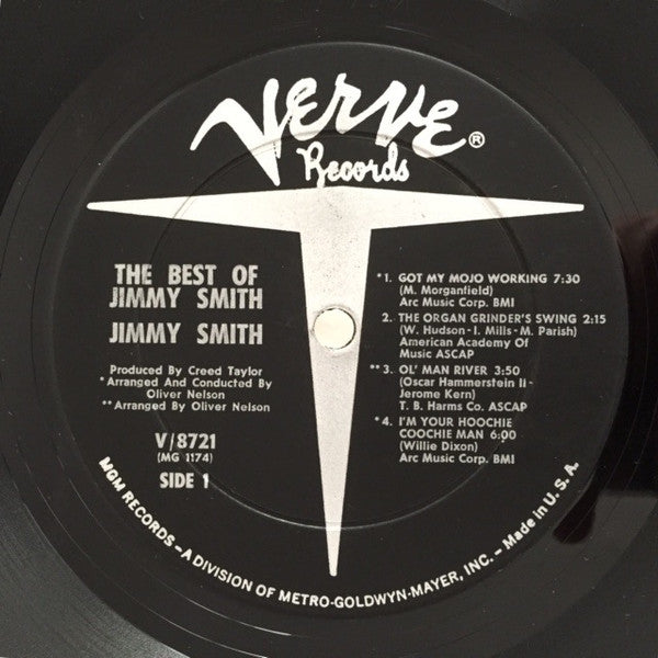 Jimmy Smith - The Best Of Jimmy Smith (Vinyl, LP, Compilation, Mono) Very Good (VG) / Very Good (VG)