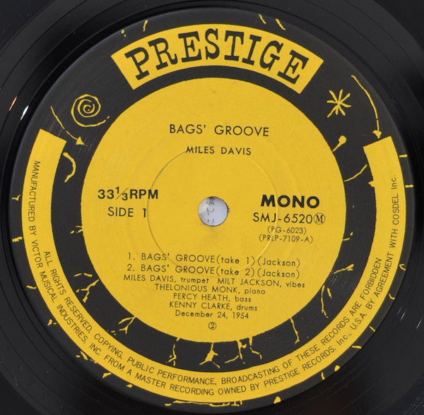 Miles Davis - Bags Groove (Vinyl, LP, Album, Compilation, Reissue, ...