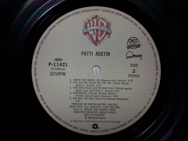 Patti Austin - Patti Austin (Vinyl, LP, Album) Very Good (VG) / Very Good (VG)