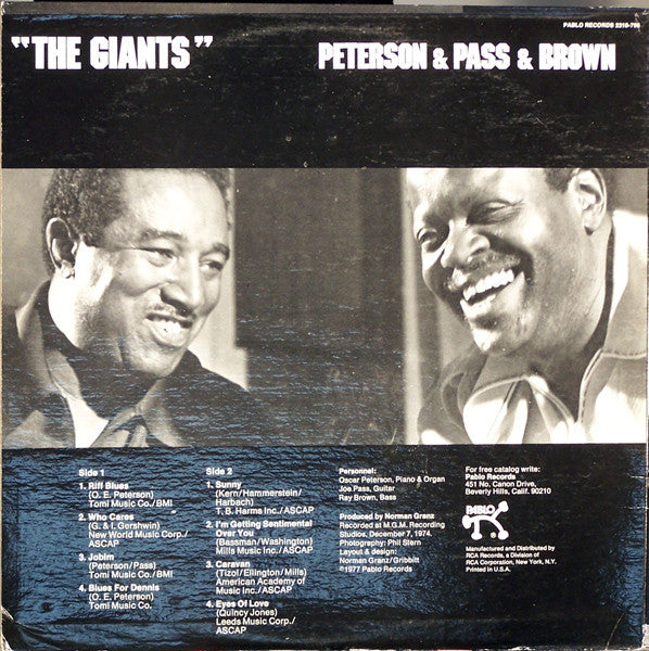 Oscar Peterson - The Giants (Vinyl, LP, Album, Stereo) Very Good (VG) / Very Good (VG)