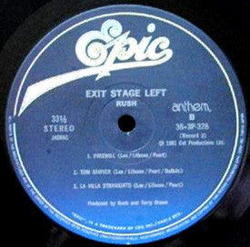 Rush - Exit...Stage Left (2xVinyl, LP, Album, Stereo) Very Good (VG) / Very Good Plus (VG+)