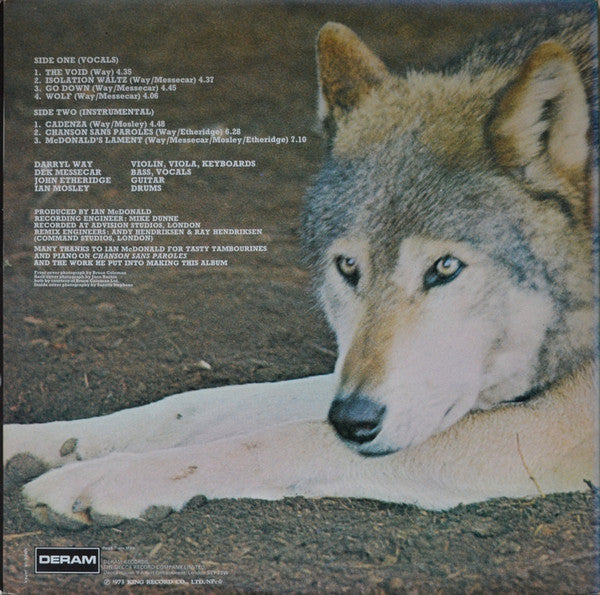 Darryl Way's Wolf - Canis Lupus (Vinyl, LP, Album, Reissue) Very Good (VG) / Very Good (VG)