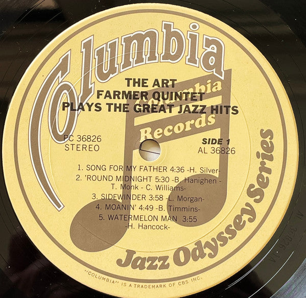 Art Farmer - The Art Farmer Quintet Plays The Great Jazz Hits (Vinyl, LP, Album, Reissue, Remastered) Very Good Plus (VG+) / Very Good (VG)