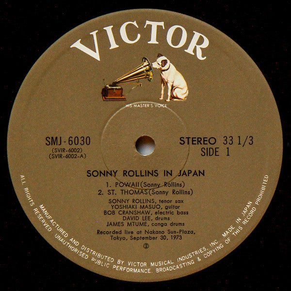 Sonny Rollins - Sonny Rollins In Japan (Vinyl, LP, Album)