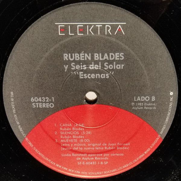 Ruben Blades - Escenas (Vinyl, LP, Album, Stereo) Good Plus (G+) / Very Good Plus (VG+)