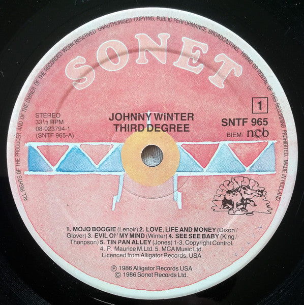 Johnny Winter - 3rd Degree (Vinyl, LP, Album) Good Plus (G+) / No Cover