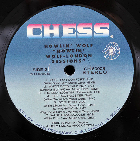 Howlin' Wolf - London Sessions (Vinyl, LP, Album, Reissue, Remastered, Stereo) Very Good Plus (VG+) / Very Good Plus (VG+)