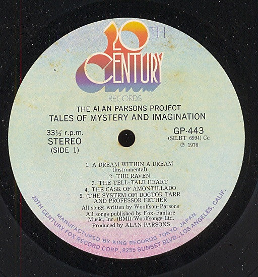 The Alan Parsons Project - Tales Of Mystery And Imagination - Edgar...